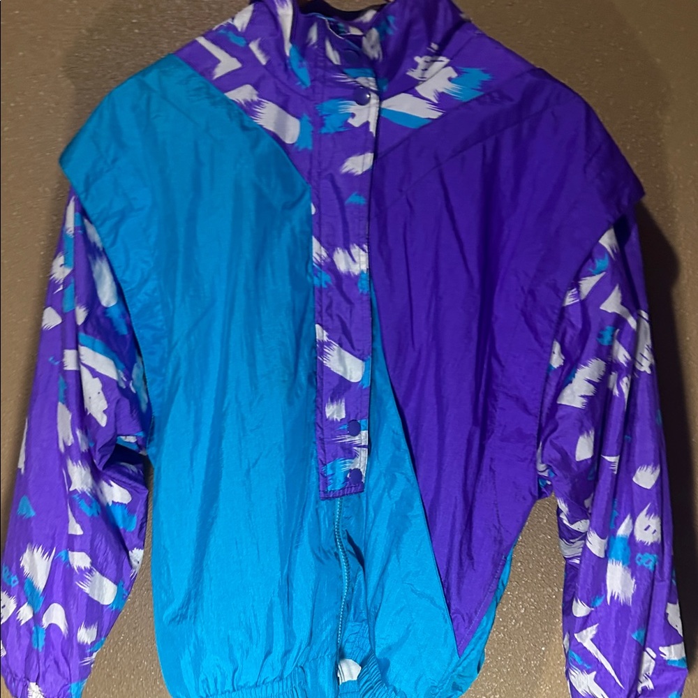Gloria Vanderbilt Blue and Purple Jacket